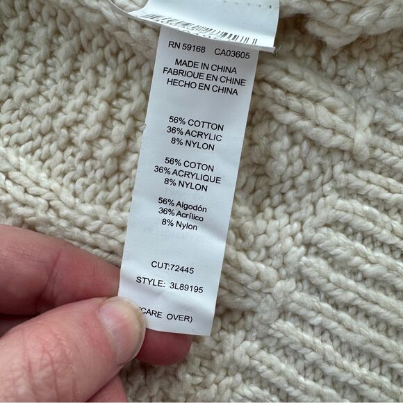 Karen Kane Cream Golden Hour Cable Knit Cardigan Size Large NWT - Picture 6 of 6